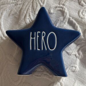 Rae Dunn Blue Hero Star 5” Americans Patriotic Military